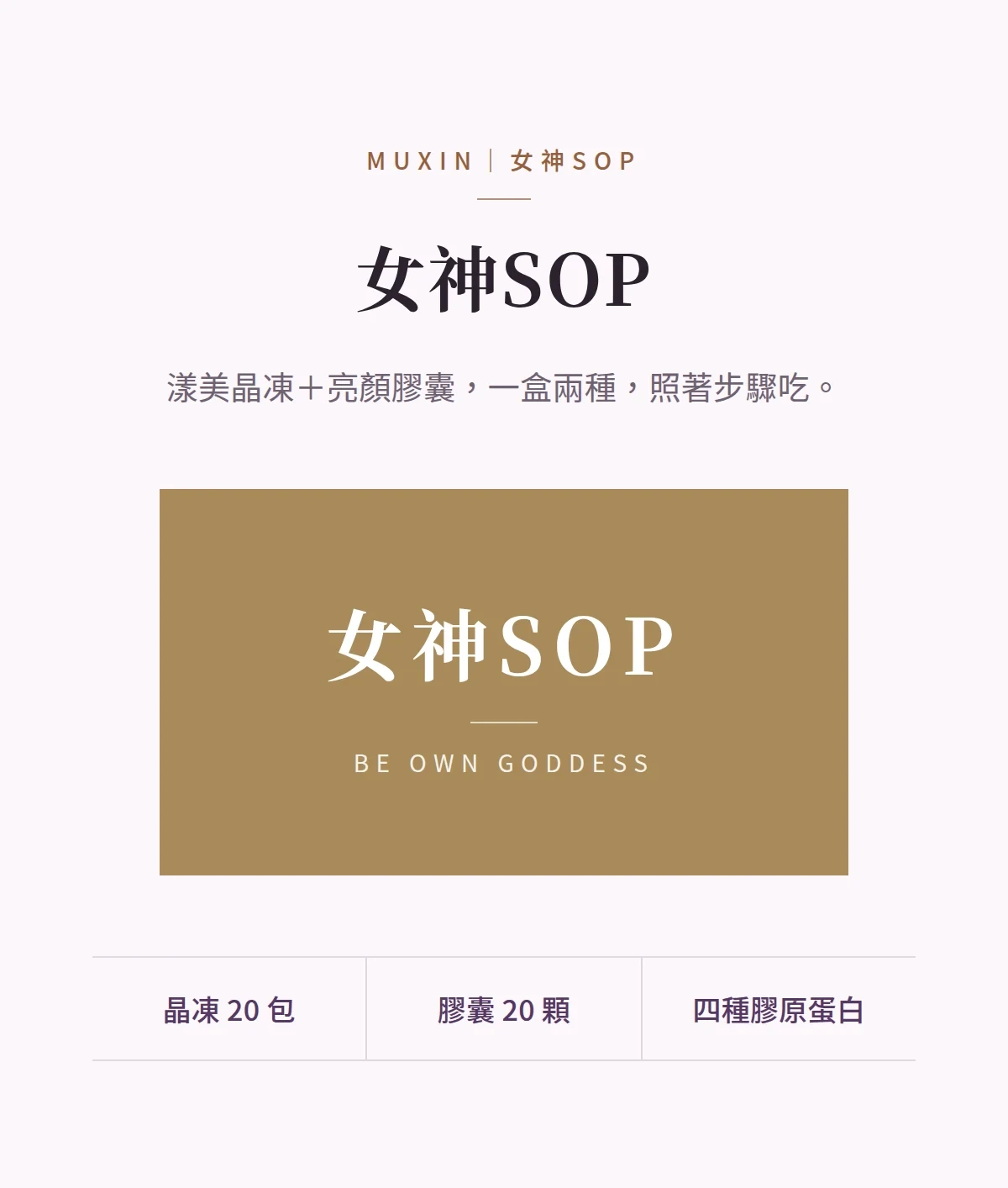 女神SOP 商品說明圖
