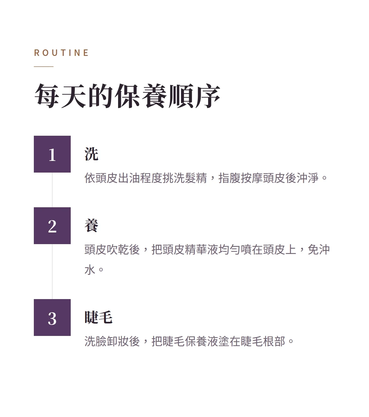每天的保養順序 商品說明圖
