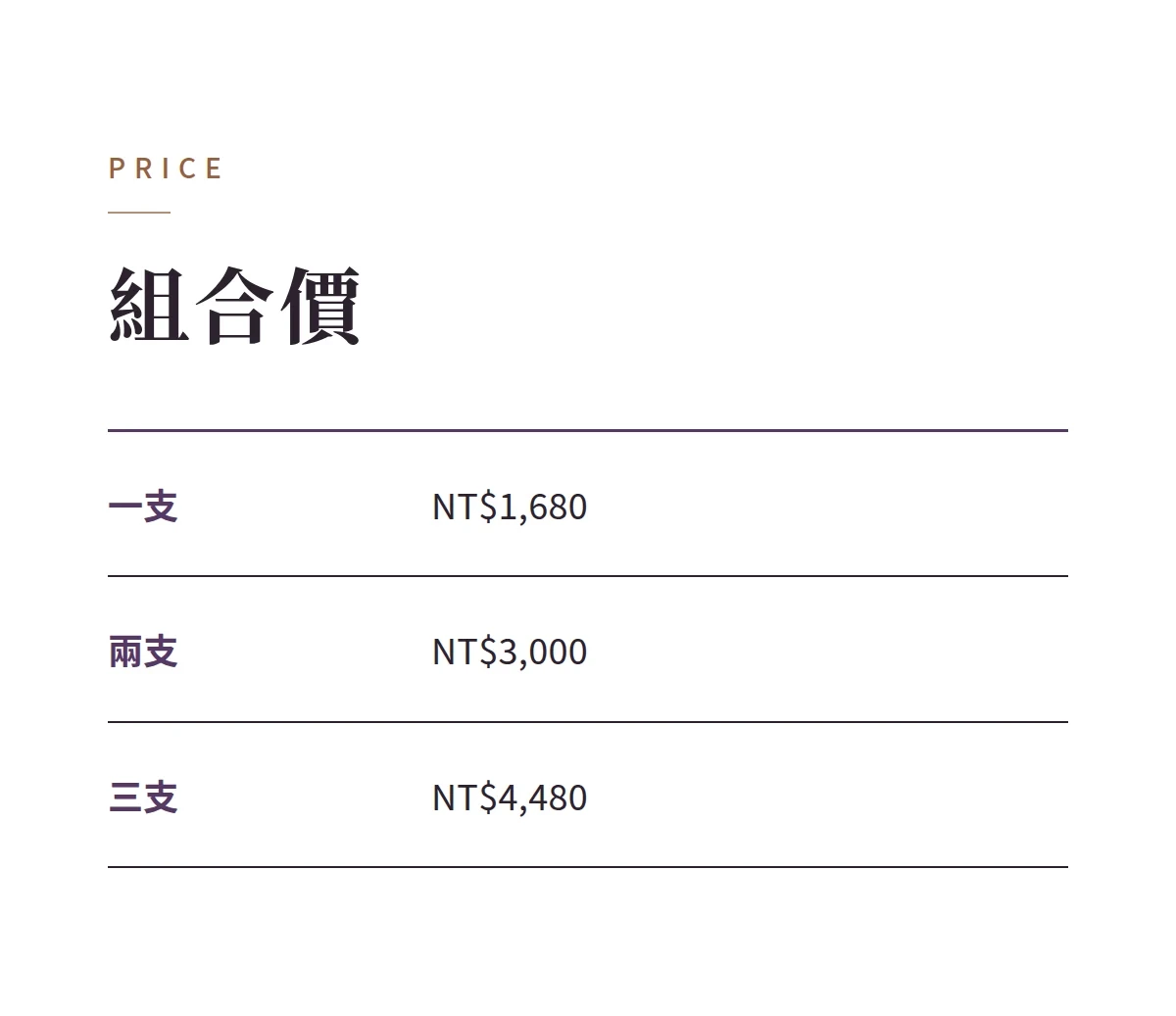 組合價 商品說明圖